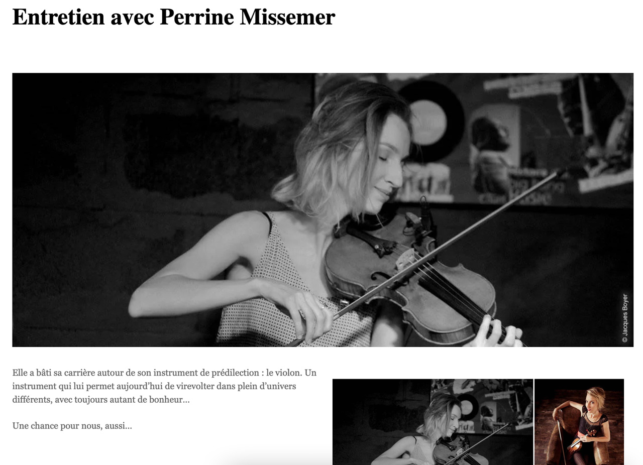 article de presse - Perrine Missemer - violoniste - violon - jazz - mariage - concert - Lyon - orchestre symphonique